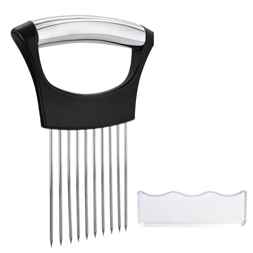 Stainless Steel Onion Slicer Holder with Protective Case