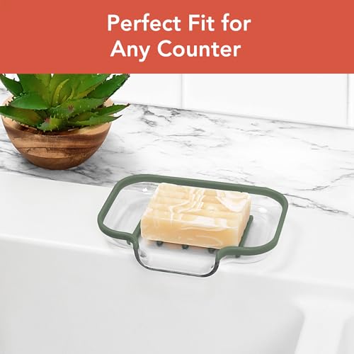 Spectrum Cora Bar Soap Dish with Drainage for Kitchen Sink Bathroom