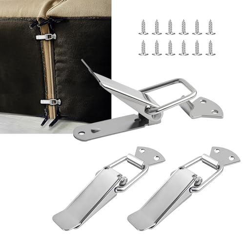 HOWDIA 2-Pack Modular Couch Connectors 5.1 Inch Stainless Steel Sofa Brackets for Sectional Sofas