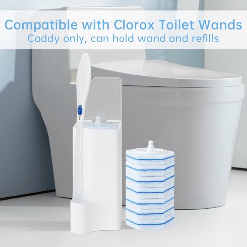 TEITEAI 2 Pack Clorox Toilet Wand Holder - White & Gray