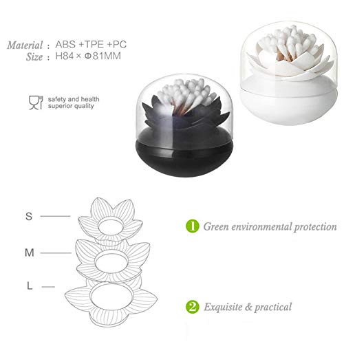 Creative Lotus Cotton Swab Holder - 2 Pack Q-Tips Organizer