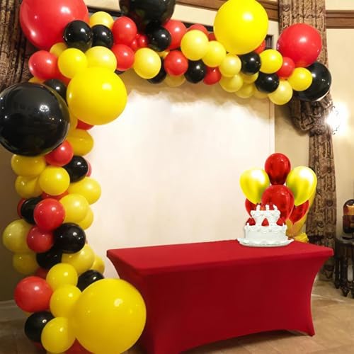 Sowide Red Black Yellow Lightning Balloons 60 Pcs 12 Inch Adventure Party