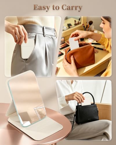 vpu Foldable Compact Makeup Mirror - Portable Travel Pocket Mirror