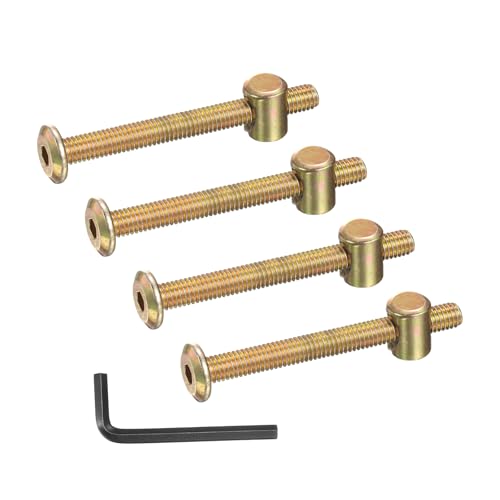 PATIKIL Bunk Bed Bolts and Nuts Kit - M6x60mm Carbon Steel Hardware
