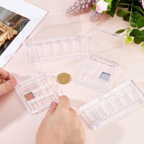 4-Piece Refillable Makeup Palette Cases for Travel - Clear