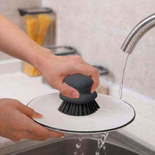 Ergonomic Dish Brush with Nylon Bristles for Easy Cleaning
