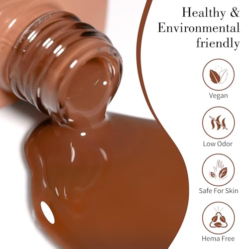 CANNI 9ml Caramel Coffee Brown Gel Nail Polish UV LED Soak Off