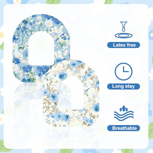 25pcs Adhesive Patches for Omnipod 5, Sensor Stickers Waterproof & Breathable CGM Overpatch Sensor Cover Tape Compatible with Omni Pod 5 (Oil Painting Style)