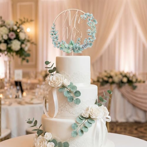 Rustic Mr & Mrs Cake Topper | Elegant Wooden Wedding Decor