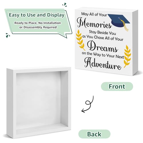 Inspirational Graduation Wooden Box Sign Keepsake for College High School