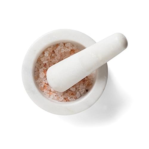 Fox Run Mortar and Pestle, Marble, White , 4.75"