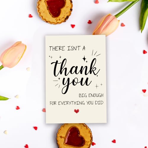 Funny Thank You Card with Envelope for Him & Her - Gratitude Gift