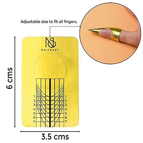 Nailskey Nail Forms for Gel Builder 200 Pcs Self Adhesive Extension Stickers