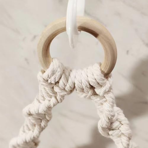 Macrame Toilet Paper Holder - Boho Wall-Mounted Bathroom Roll Storage