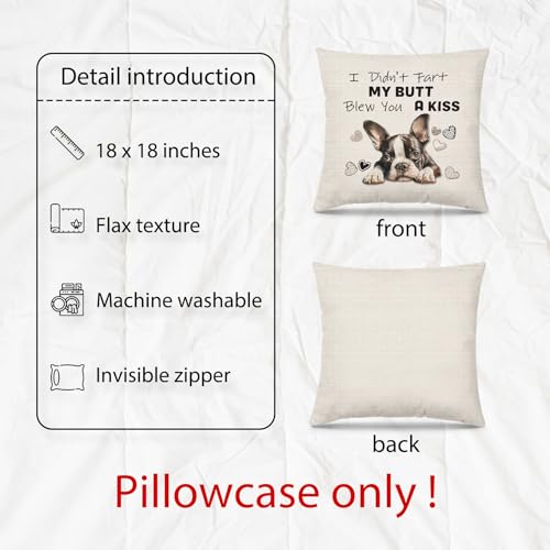 Boston Terrier Pillow Cover 18x18 - Color_3 | Dog Lover Gift
