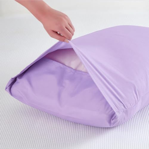 NookZuzu Light Purple Pillow Covers, 2-Pack Standard Size 20x26 Microfiber