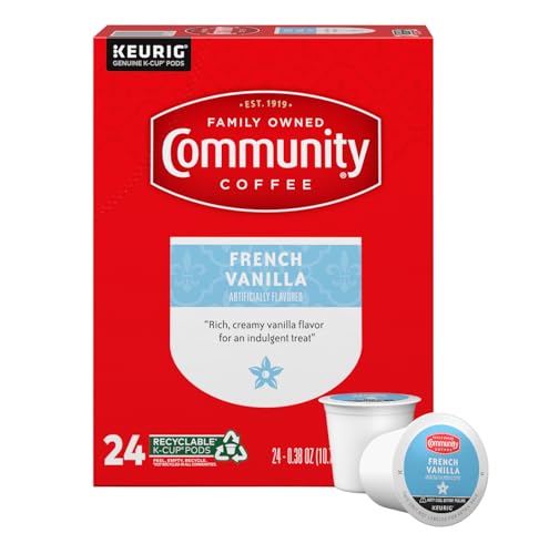 Community Coffee French Vanilla K-Cup Pods - 24 Count Medium Roast