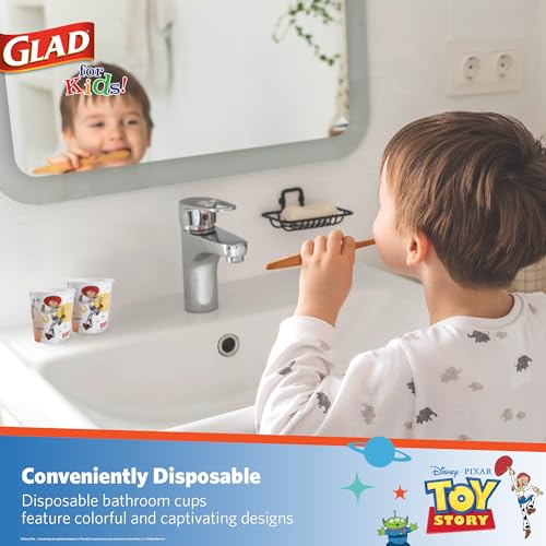Toy Story Mini Paper Cups for Kids, 3 Oz, 24 Count - Soak-Proof Rinse Cups