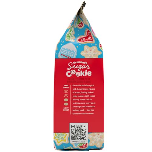 Community Coffee Grandma's Sugar Cookie Ground Coffee - Limited Edition Holiday Flavor, 11oz Pack of 6