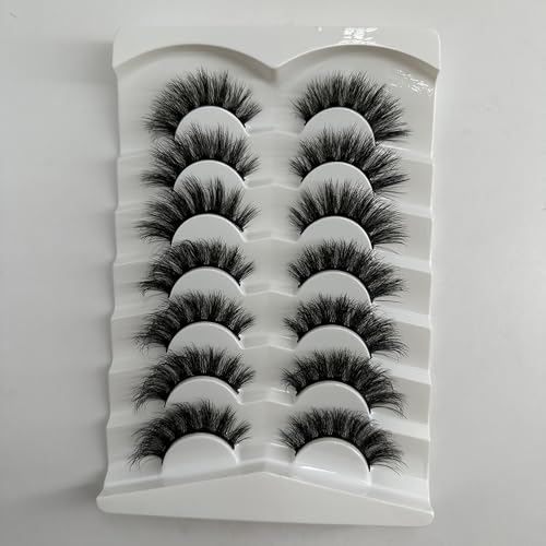 MYMYDA Fluffy False Eyelashes Natural Look Wispy 5D Strip Lashes