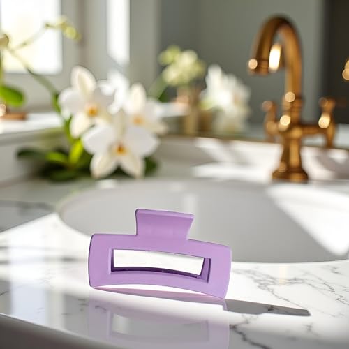 Purple Hair Claw Clip Retro Hollow Large Strong Hold for Women