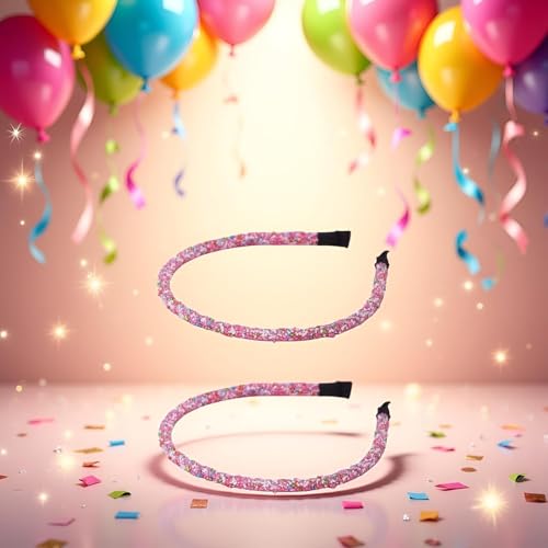 HODASHI 2 Pcs Sprinkle Candy Donut Headbands Non Slip Hair Accessories