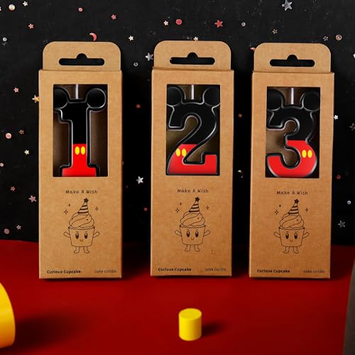 Cartoon Red and Black Number 2 Birthday Candle - 2.76 Inch