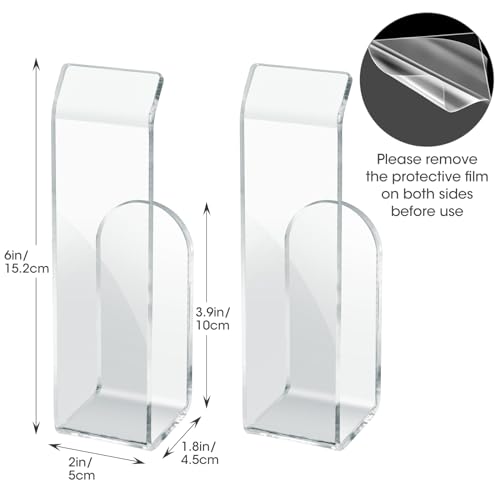 NiHome Clear Acrylic Hat Organizer Rack for Baseball Caps, No-Drill