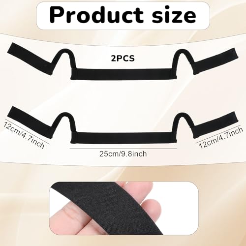 Ocapind 2 Pcs Velvet Wig Melting Band for Lace Front Wigs, C-Shaped Ear Painless Elastic Headband