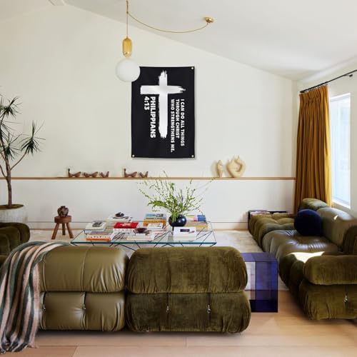 Philippians 4:13 Christian Flag - 2x3 ft Inspirational Decor