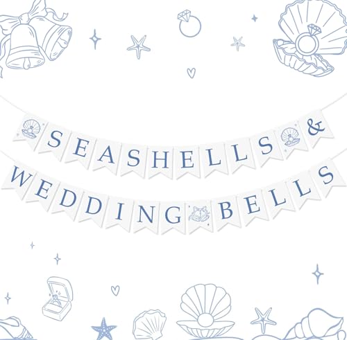 Seashells & Wedding Bells Banner for Bachelorette Party Decor