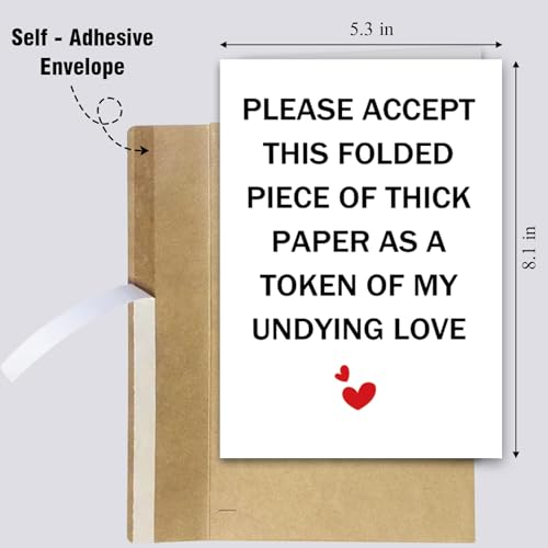Humorous Birthday & Anniversary Card for Him/Her - 8x5.3"