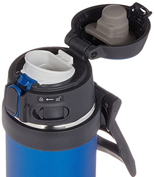 Zojirushi SM-QHE60AK, Flip-and-Go Stainless Mug, 20-Ounce, Cobalt Blue, 1 Count (Pack of 1)