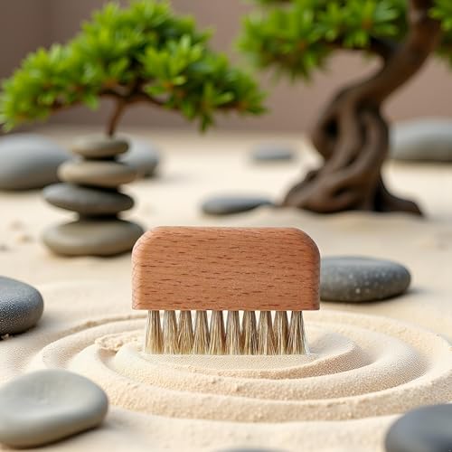 Natural Wooden Nail Brush Beech Wood Hand and Fingernail Scrub Brush