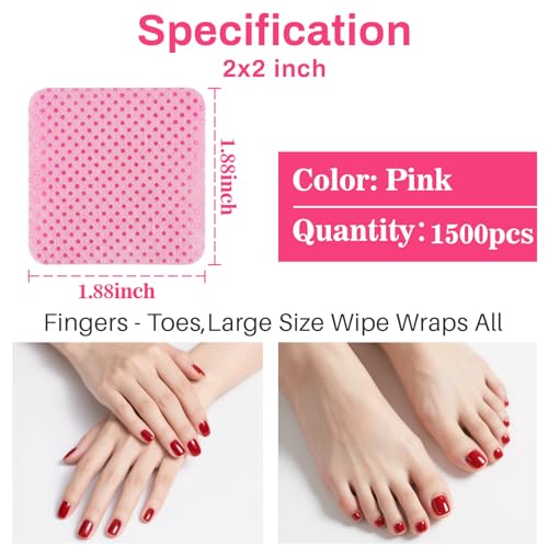 RAQEHO 600 Lint Free Nail Wipes - Gel Polish Remover Pads & Tool Cleaner