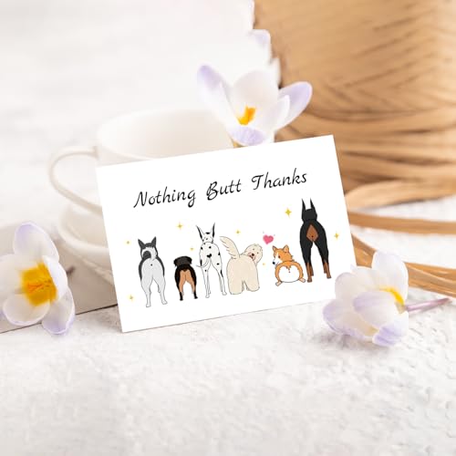 Funny Dog Butts Thank You Card for Veterinarians & Groomers