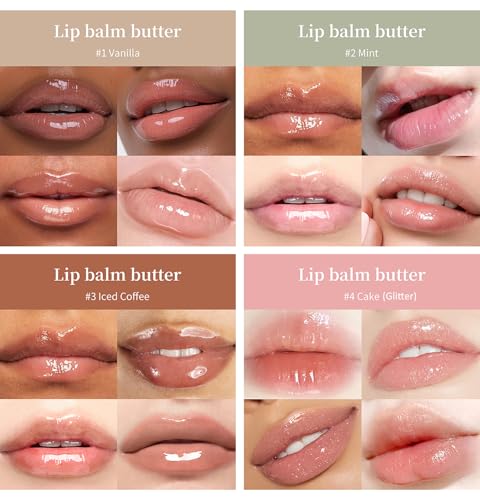 Easilydays Tinted Lip Butter Balm - Hydrating Lip Mask & Gloss (#3 Ices Coffee)