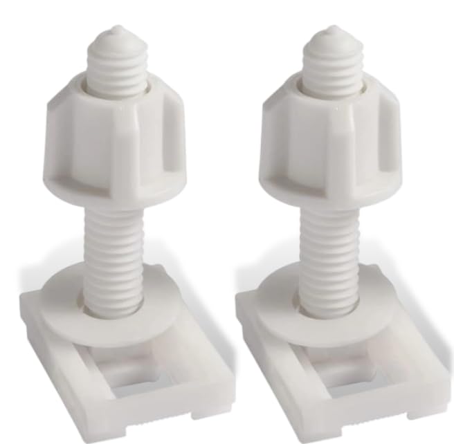 Universal Toilet Seat Screws and Nuts Set with Washers - 2 Pcs