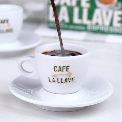 Cafe La Llave Dark Roast Ground Espresso Coffee, 10 oz Vacuum-Sealed Brick