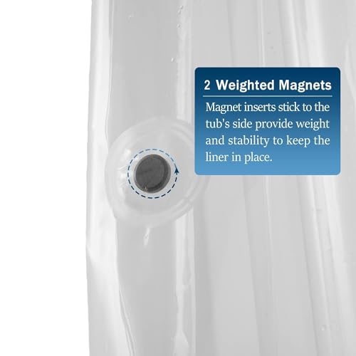 GBYcLyw Clear Short Shower Curtain Liner 36"W x 60"L Pack of 1 - Waterproof & Recyclable