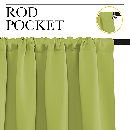 NICETOWN Blackout RV Curtains, Fresh Green 29" x 20" - 2 Panel Set