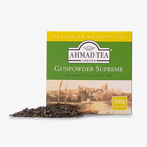 Ahmad Tea Gunpowder Green Tea Loose Leaf, 500g - Caffeinated