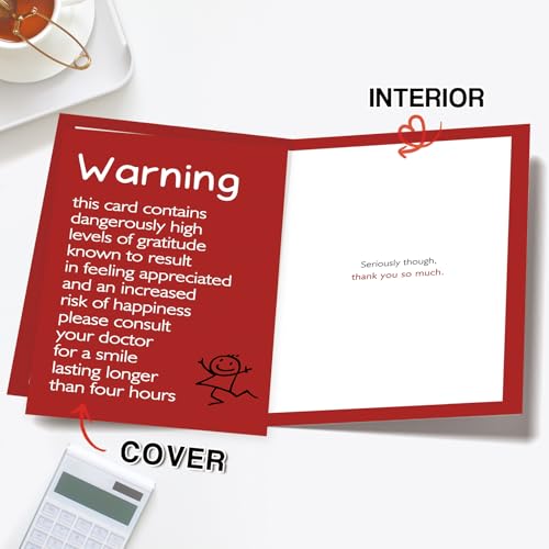 Funny Thank You Card LD330 - Humorous Appreciation Greeting Card