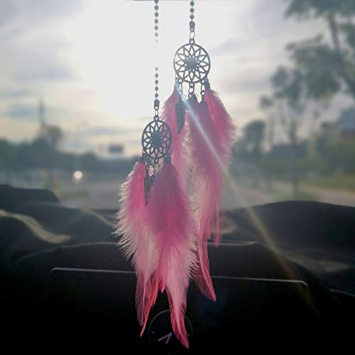 Mini Dream Catcher Pendant for Cars - Handmade Feather Charm