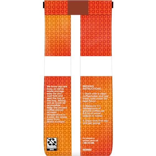 Dunkin' Hazelnut Ground Coffee, 12 Oz (Pack of 2) - Medium Roast