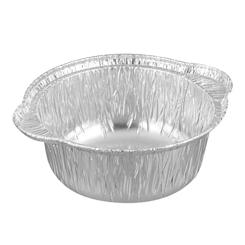 Foil Lux 34 Ounce Pans And Lids, 100 Disposable Pots With Lids - Oven-Ready, Stove Compatible, Aluminum Foil Baking Pans, Freezable, For Outdoor Camping, Vacation, Picnic, And More - Restaurantware