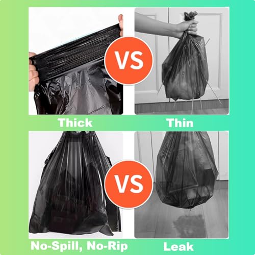 20 PCS Portable Toilet Bags for Camping - 100% Compostable & Biodegradable Toilet Replacement Bags, 8 Gallon Thickened Bucket Liner for Outdoor Boating Trip, Trash Bags Plastic Free