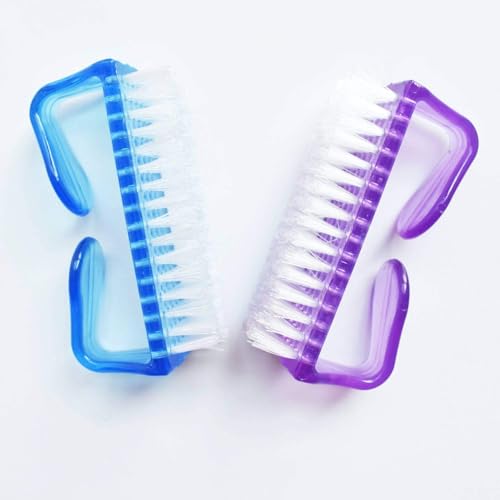 Leline's Handle Grip Nail Brush 2-Piece Set - Soft Bristle Dirt Remover