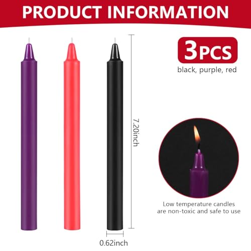 KISEER 3-Pack Low Temperature Romantic Candles for Couples