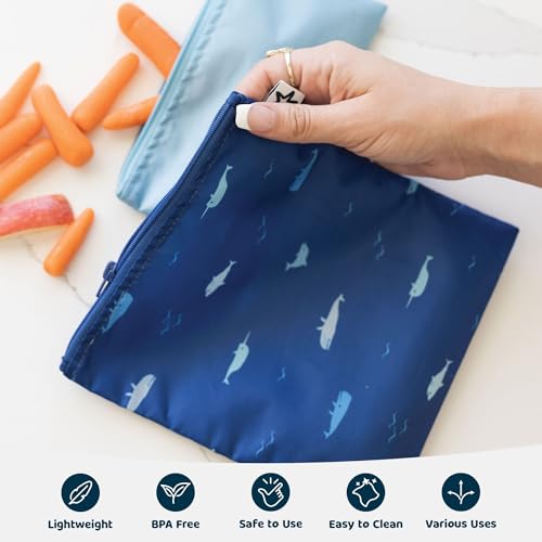Tiny Twinkle Reusable Snack Bags for Kids - 3 Pack Eco-Friendly Pouches